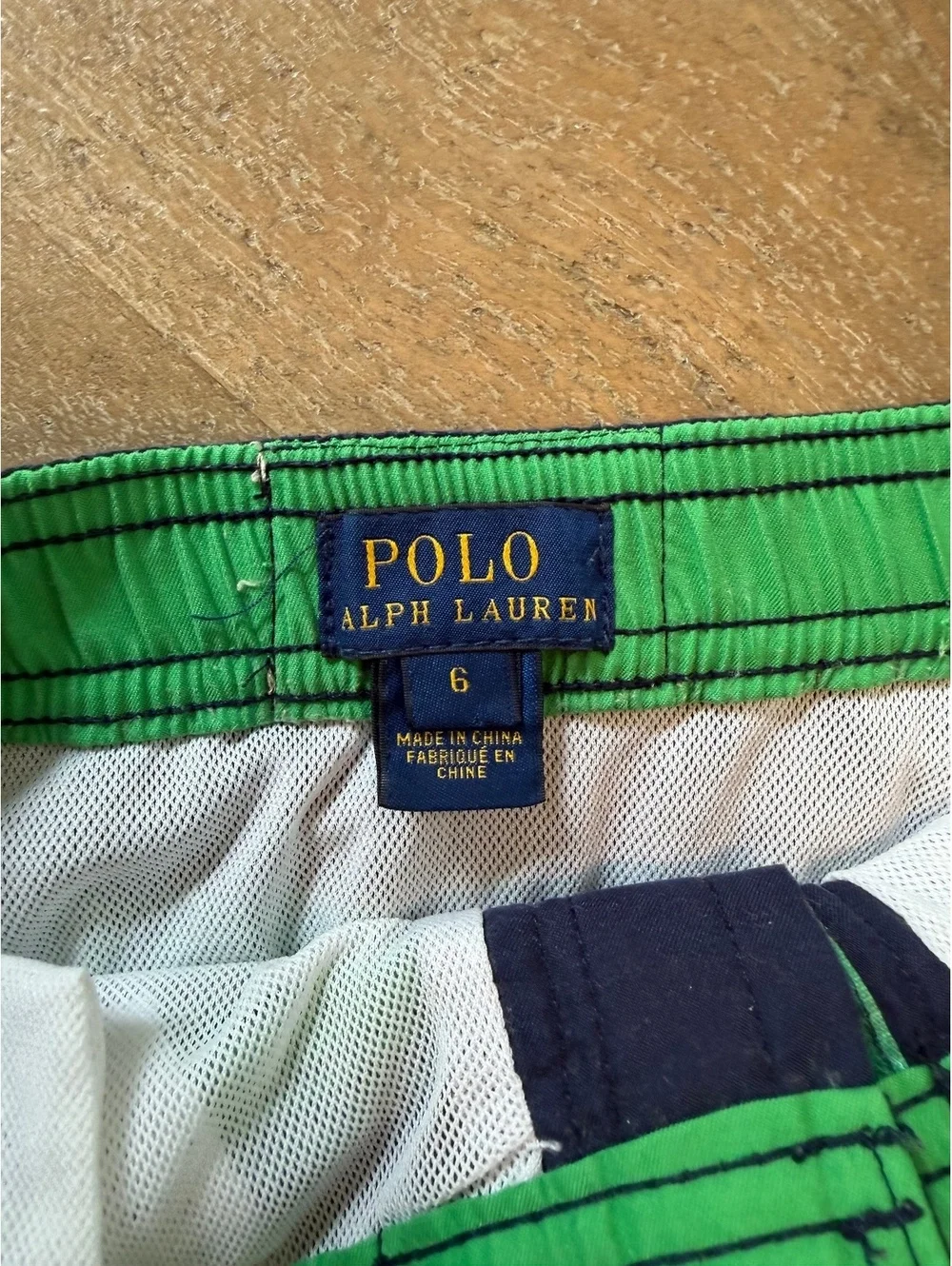 Polo Ralph Lauren Boys Colorblock Swim Trunks Size 6 Classic Preppy Summer Swim